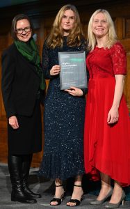 Colleagues from Browne Jacobson posing on stage with Jane Van Zyl.